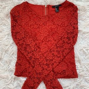 Forever 21 long sleeve crop top